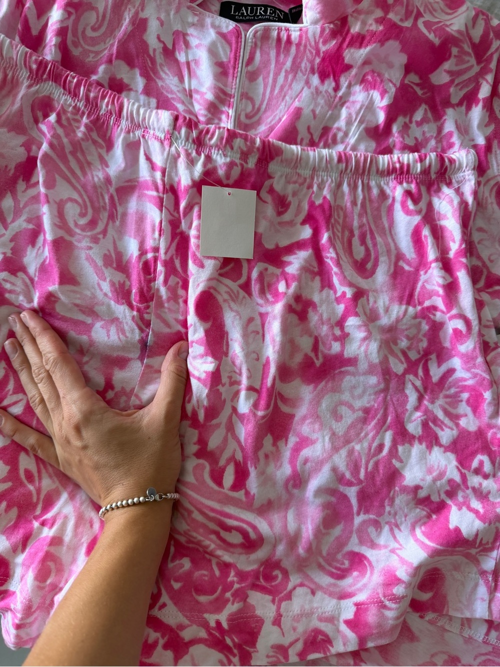 Ralph Lauren Women's Pink Floral Short Pajama Set - Picture 7 of 8